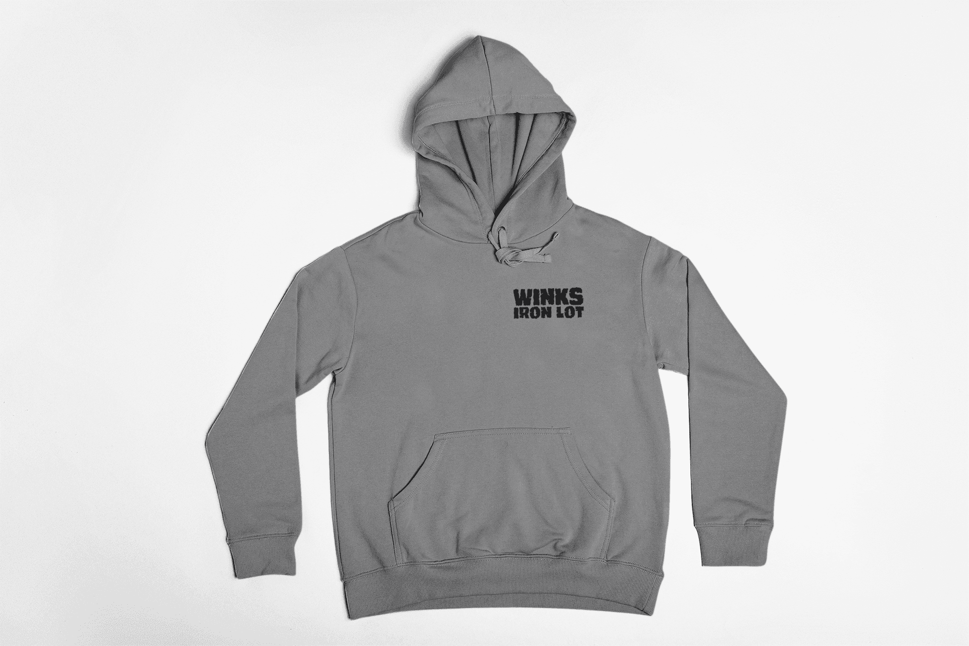 Lady Wink hoodie with WINKS IRON LOT graphic