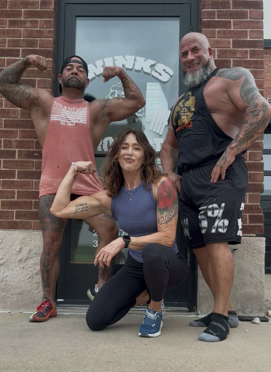 Members in front of Winks Iron Lot entrance
