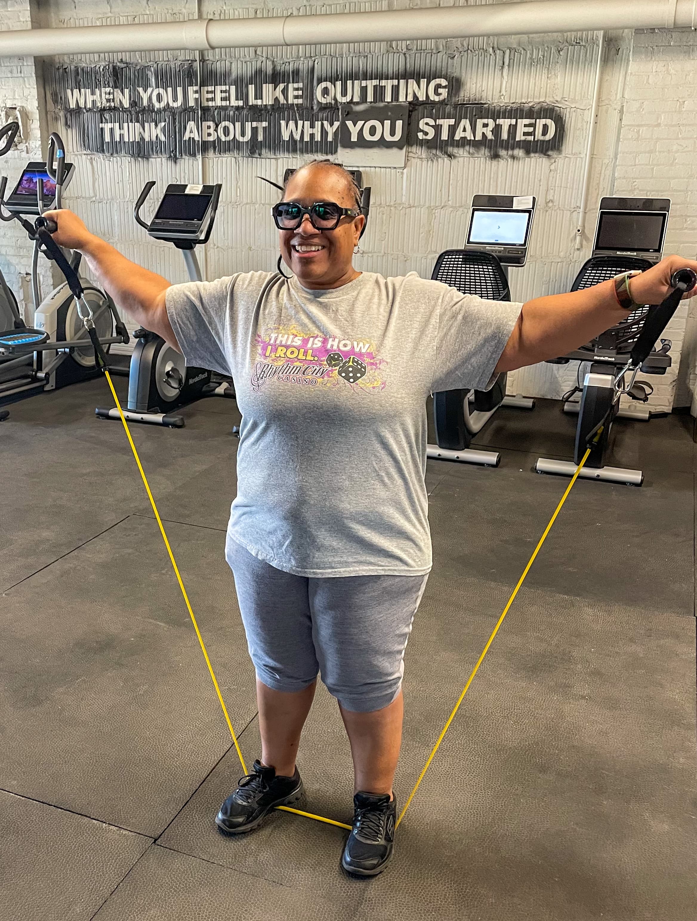 Member training with resistance bands